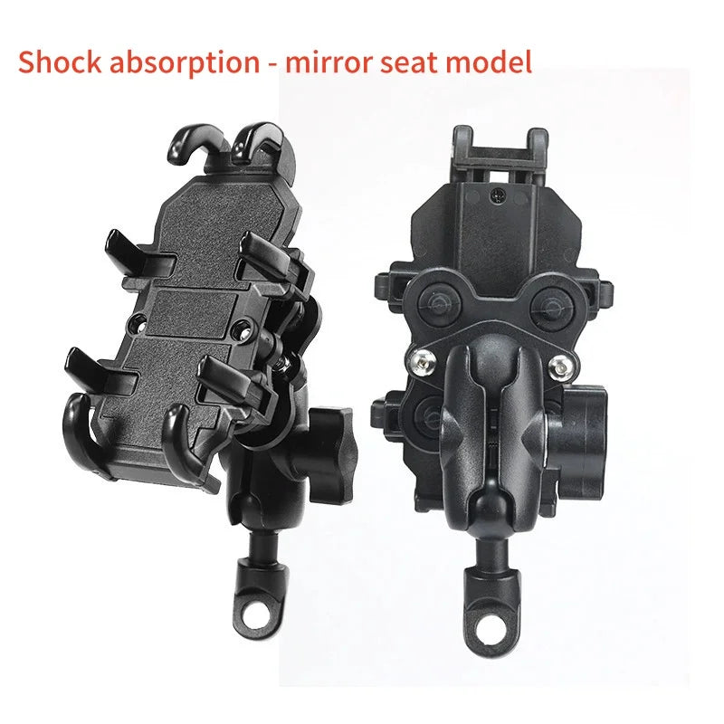 Motorcycle Phone Mount Holder With Shock Absorption & Shockproof Clip - Secure Phone Mount for Motorcycle Riding phone holder