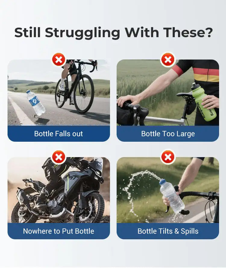 Adaptive Cycling Bottle Holder Universal Motorcycle Cup Holder Shockproof Drink Mount 360 Adjustable Fixed Water Bottle Cages