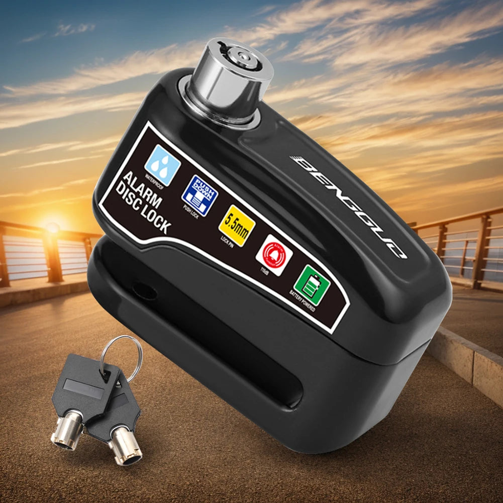 Motorcycle Anti-Theft Disc Brake Alarm Lock – Heavy-Duty Security with Keys