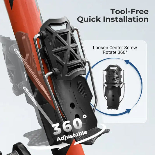 Adaptive Cycling Bottle Holder Universal Motorcycle Cup Holder Shockproof Drink Mount 360 Adjustable Fixed Water Bottle Cages
