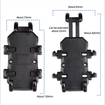 Motorcycle Phone Mount Holder With Shock Absorption & Shockproof Clip - Secure Phone Mount for Motorcycle Riding phone holder