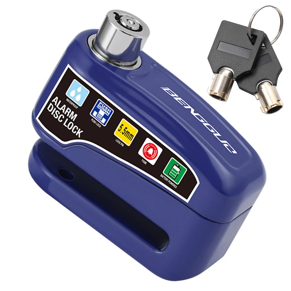 Motorcycle Anti-Theft Disc Brake Alarm Lock – Heavy-Duty Security with Keys