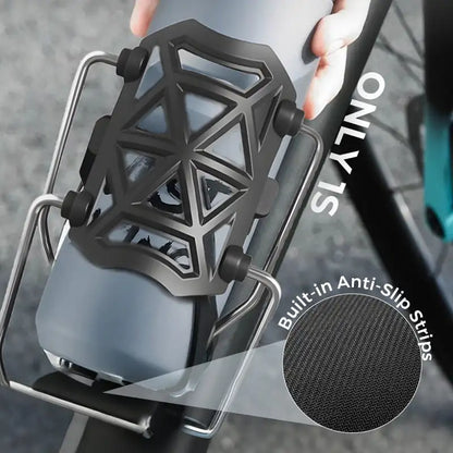 Adaptive Cycling Bottle Holder Universal Motorcycle Cup Holder Shockproof Drink Mount 360 Adjustable Fixed Water Bottle Cages